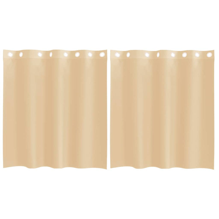 Vidaxl rideaux voile avec œillets 2 pcs sable