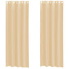 Vidaxl rideaux voile avec œillets 2 pcs sable