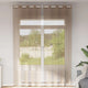 Vidaxl rideaux voile avec œillets 2 pcs marron clair