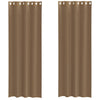 Vidaxl rideaux voile avec œillets 2 pcs marron clair