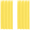 Vidaxl rideaux voile avec œillets 2 pcs jaune