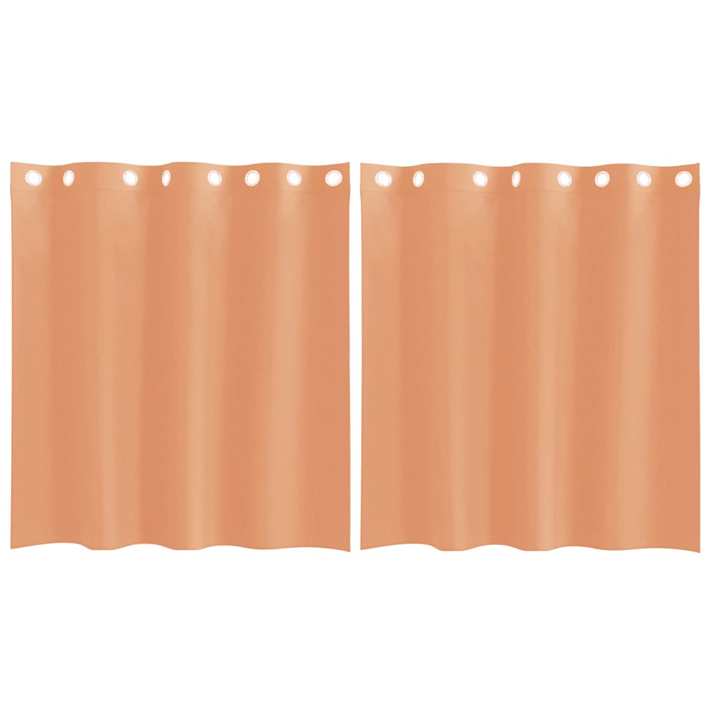 Vidaxl rideaux voile avec œillets 2 pcs terre cuite