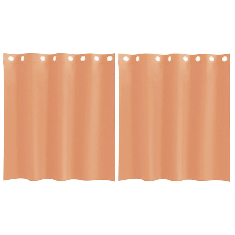 Vidaxl rideaux voile avec œillets 2 pcs terre cuite