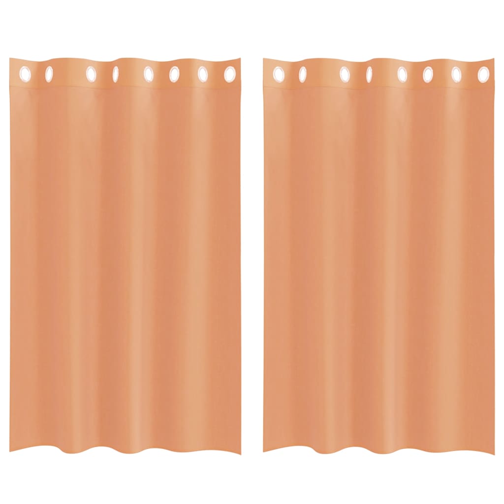 Vidaxl rideaux voile avec œillets 2 pcs terre cuite