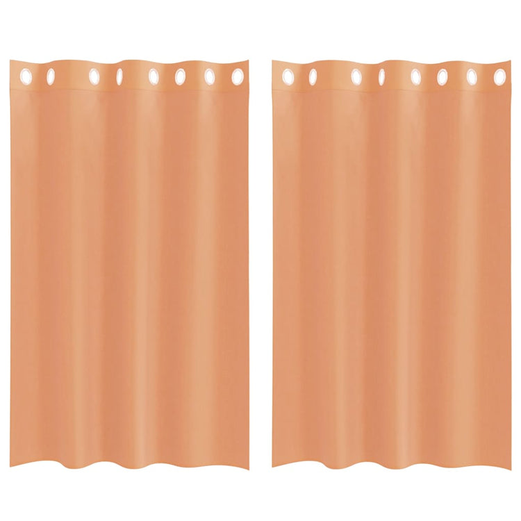 Vidaxl rideaux voile avec œillets 2 pcs terre cuite