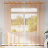 Vidaxl rideaux voile avec œillets 2 pcs terre cuite