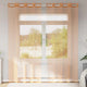 Vidaxl rideaux voile avec œillets 2 pcs terre cuite