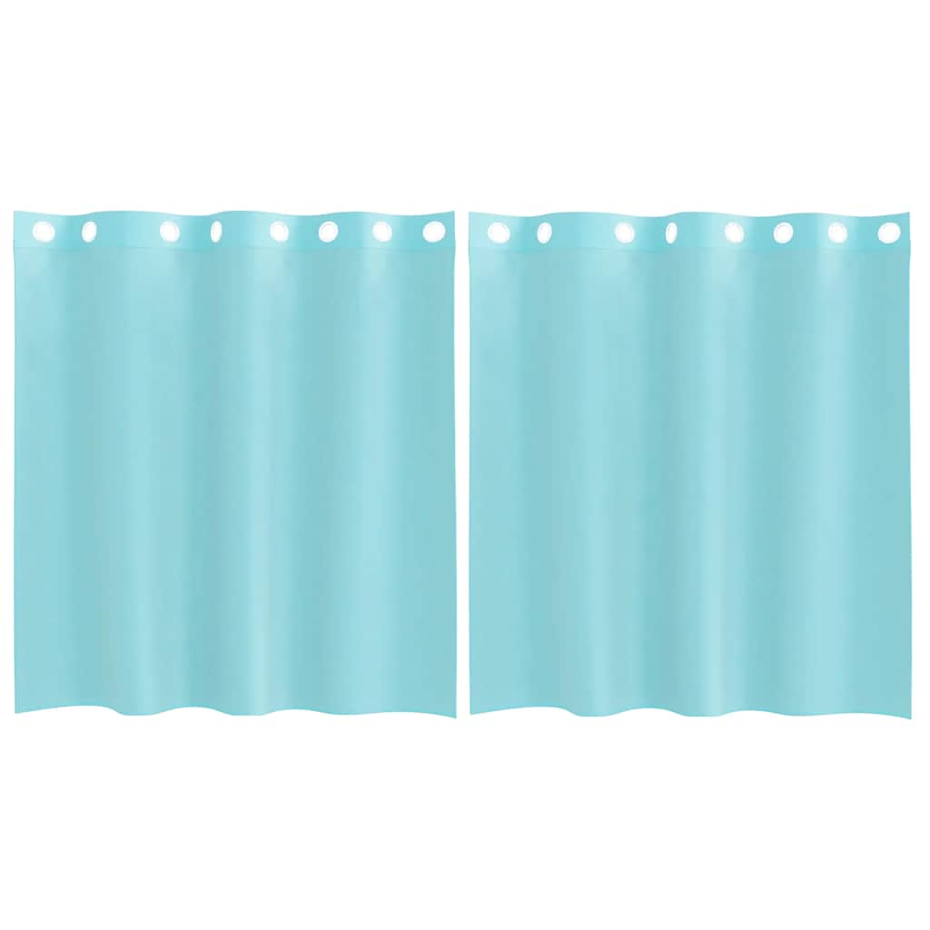 Vidaxl rideaux voile avec œillets 2 pcs turquoise