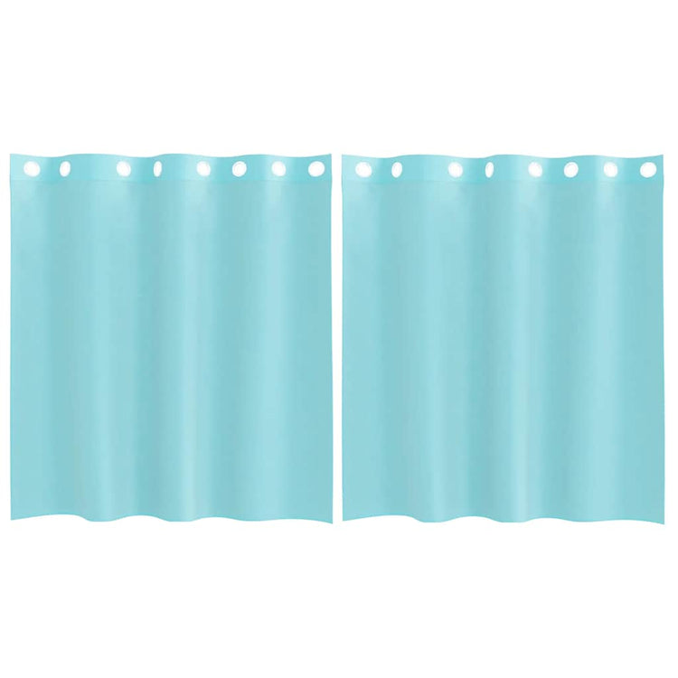 Vidaxl rideaux voile avec œillets 2 pcs turquoise