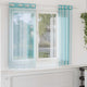 Vidaxl rideaux voile avec œillets 2 pcs turquoise