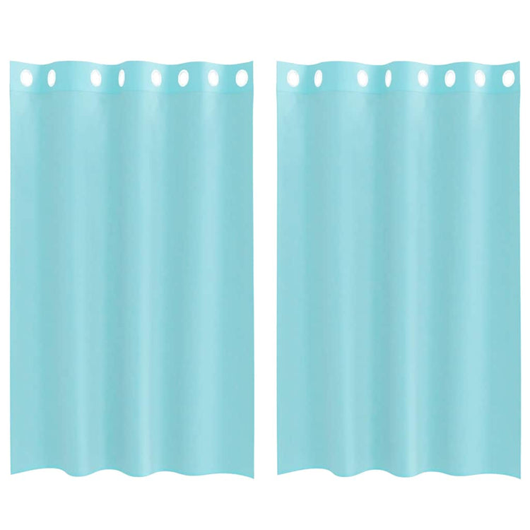 Vidaxl rideaux voile avec œillets 2 pcs turquoise