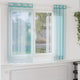 Vidaxl rideaux voile avec œillets 2 pcs turquoise