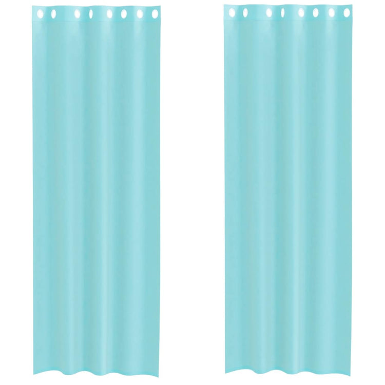 Vidaxl rideaux voile avec œillets 2 pcs turquoise
