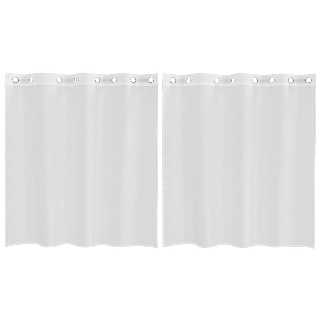 Vidaxl rideaux voile avec œillets 2 pcs blanc