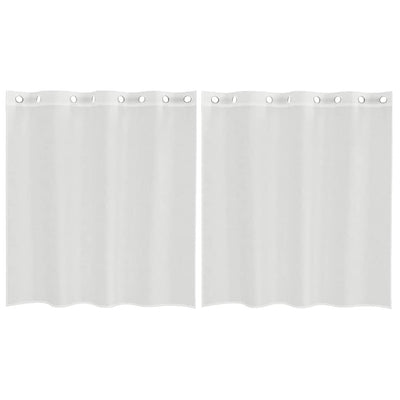 Vidaxl rideaux voile avec œillets 2 pcs blanc