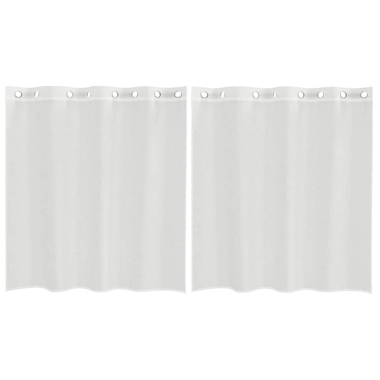 Vidaxl rideaux voile avec œillets 2 pcs blanc
