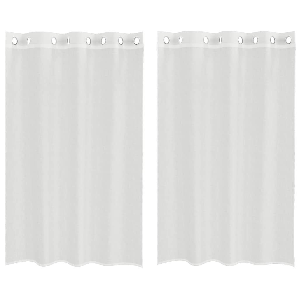 Vidaxl rideaux voile avec œillets 2 pcs blanc