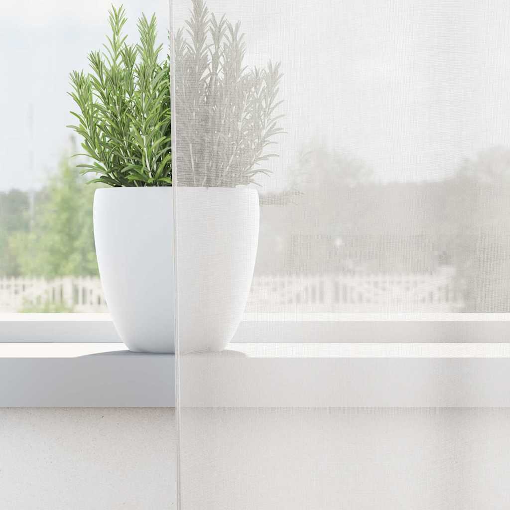 Vidaxl rideaux voile avec œillets 2 pcs blanc