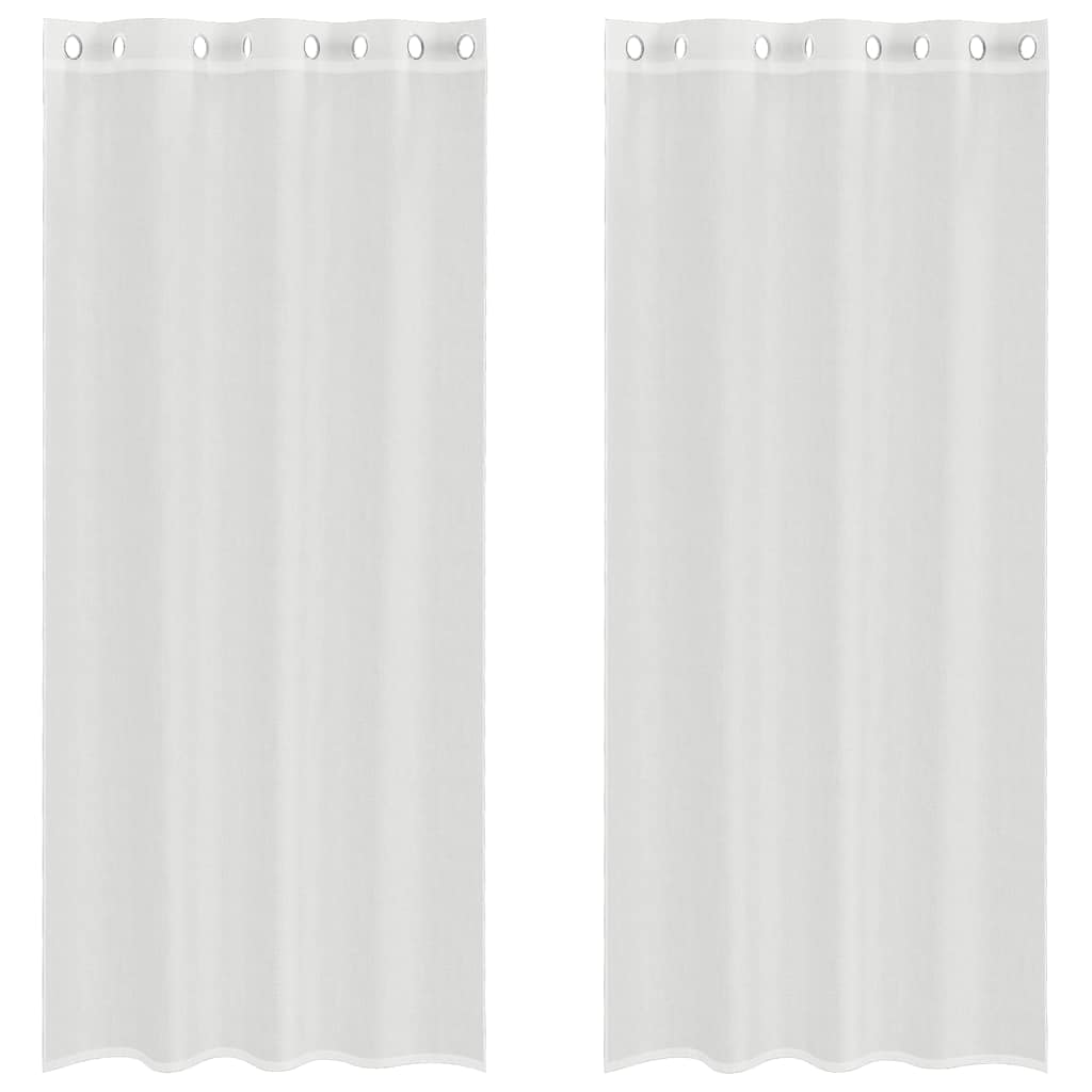 Vidaxl rideaux voile avec œillets 2 pcs blanc
