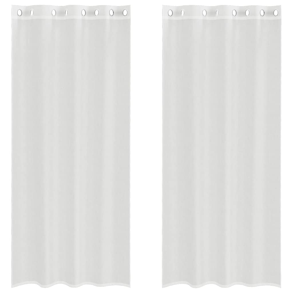 Vidaxl rideaux voile avec œillets 2 pcs blanc