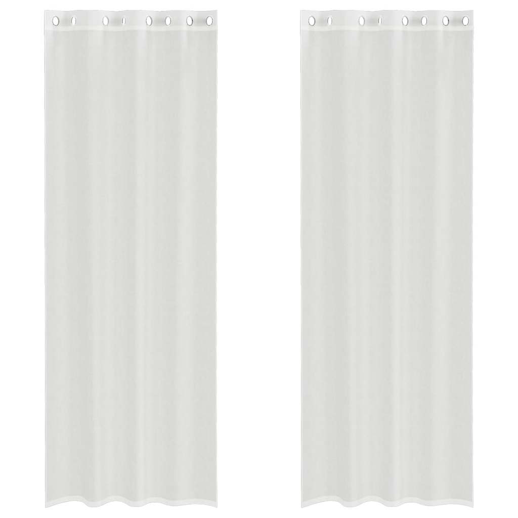 Vidaxl rideaux voile avec œillets 2 pcs blanc
