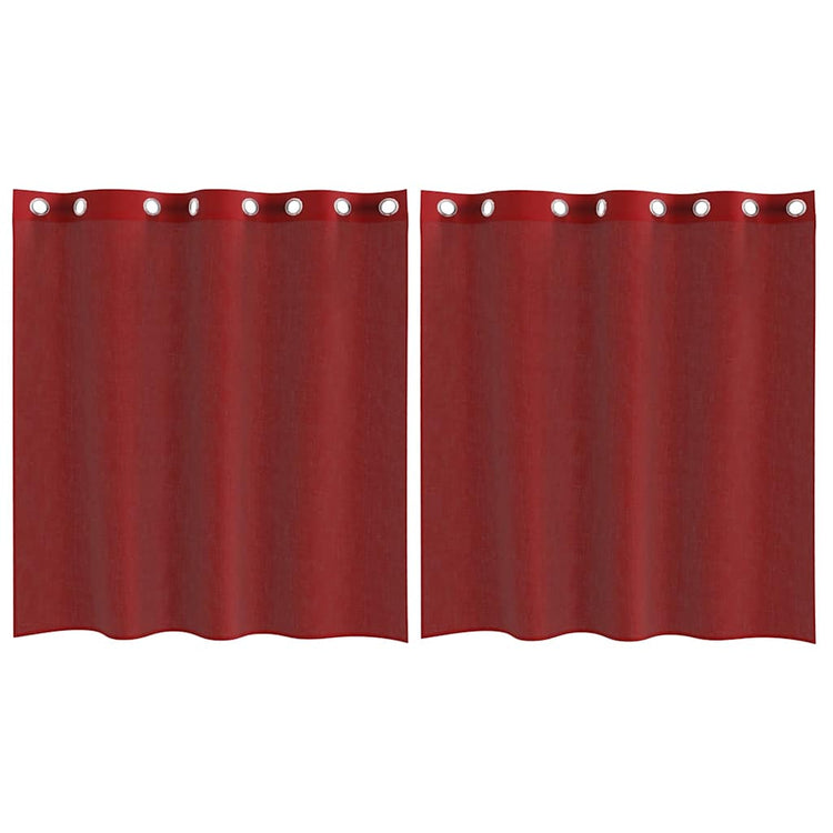Vidaxx rideaux voile avec œillets 2 pcs bordeaux