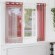 Vidaxx rideaux voile avec œillets 2 pcs bordeaux