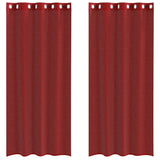 Vidaxx rideaux voile avec œillets 2 pcs bordeaux - afbeelding 2