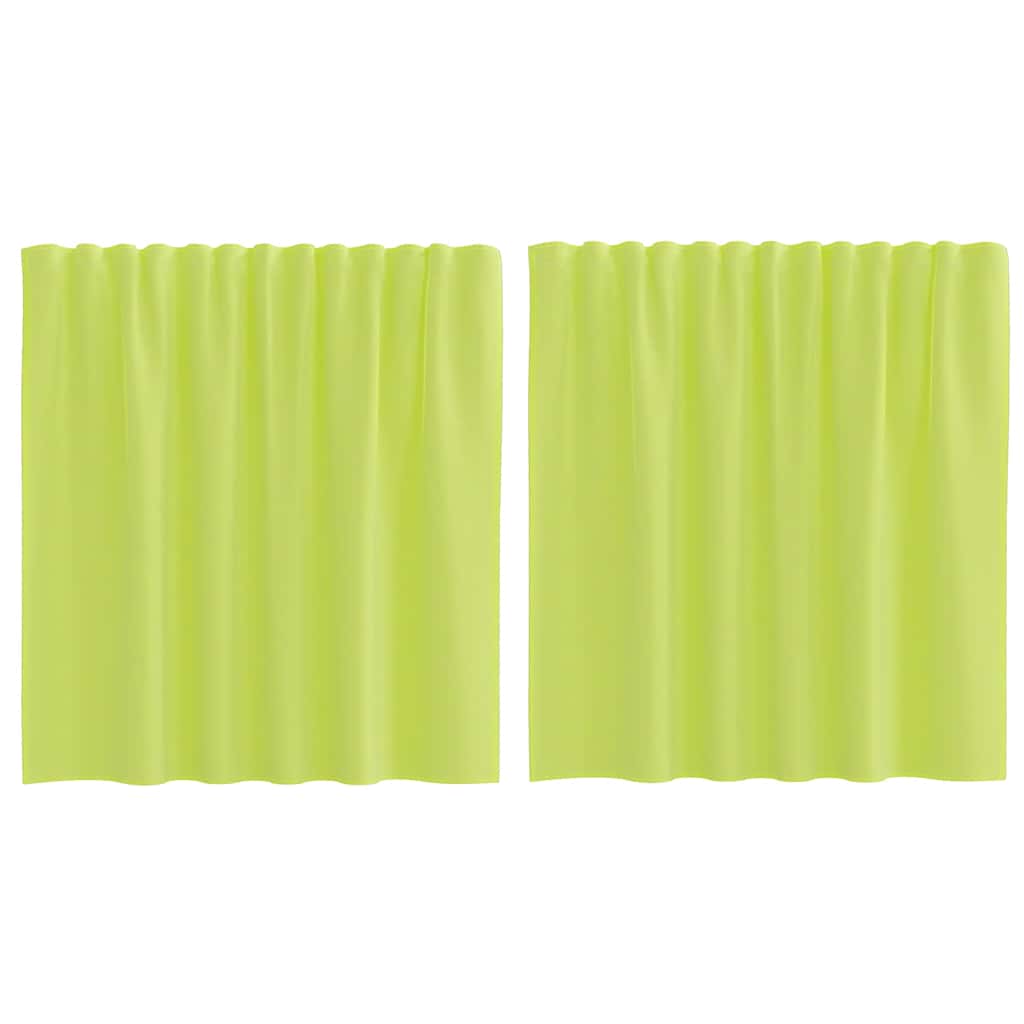 Vidaxl rideaux voile avec passe-tringles 2 pcs vert pomme