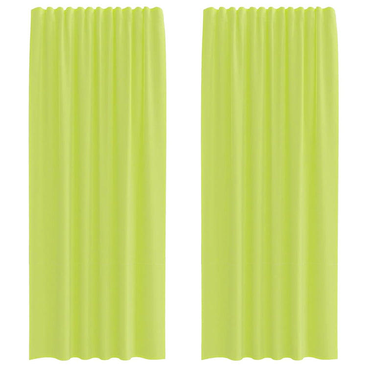 Vidaxl rideaux voile avec passe-tringles 2 pcs vert pomme