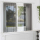 Vidaxl rideaux voile avec passe-tringles 2 pcs noir