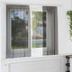 Vidaxl rideaux voile avec passe-tringles 2 pcs noir