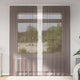 Vidaxl rideaux voile avec passe-tringles 2 pcs marron