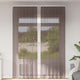 Vidaxl rideaux voile avec passe-tringles 2 pcs marron