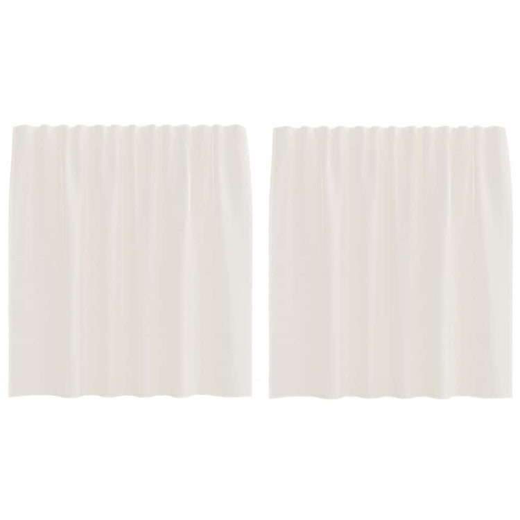 Vidaxl rideaux voile avec passe-tringles 2 pcs couleur crème