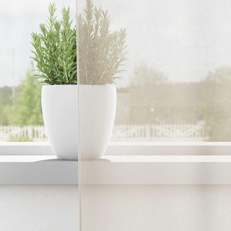 Vidaxl rideaux voile avec passe-tringles 2 pcs couleur crème