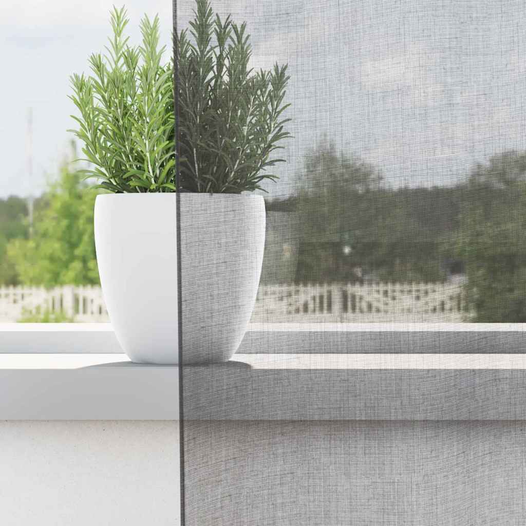 Vidaxl rideaux voile avec passe-tringles 2 pcs gris foncé