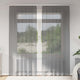 Vidaxl rideaux voile avec passe-tringles 2 pcs gris foncé