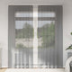 Vidaxl rideaux voile avec passe-tringles 2 pcs gris foncé