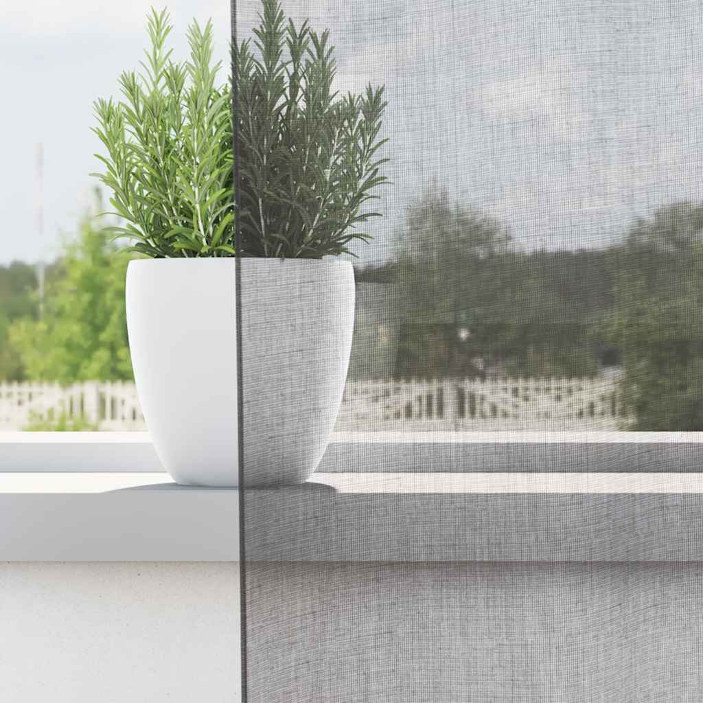 Vidaxl rideaux voile avec passe-tringles 2 pcs gris foncé