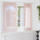 Vidaxl rideaux voile avec passe-tringles 2 pcs rose clair