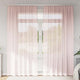 Vidaxl rideaux voile avec passe-tringles 2 pcs rose clair