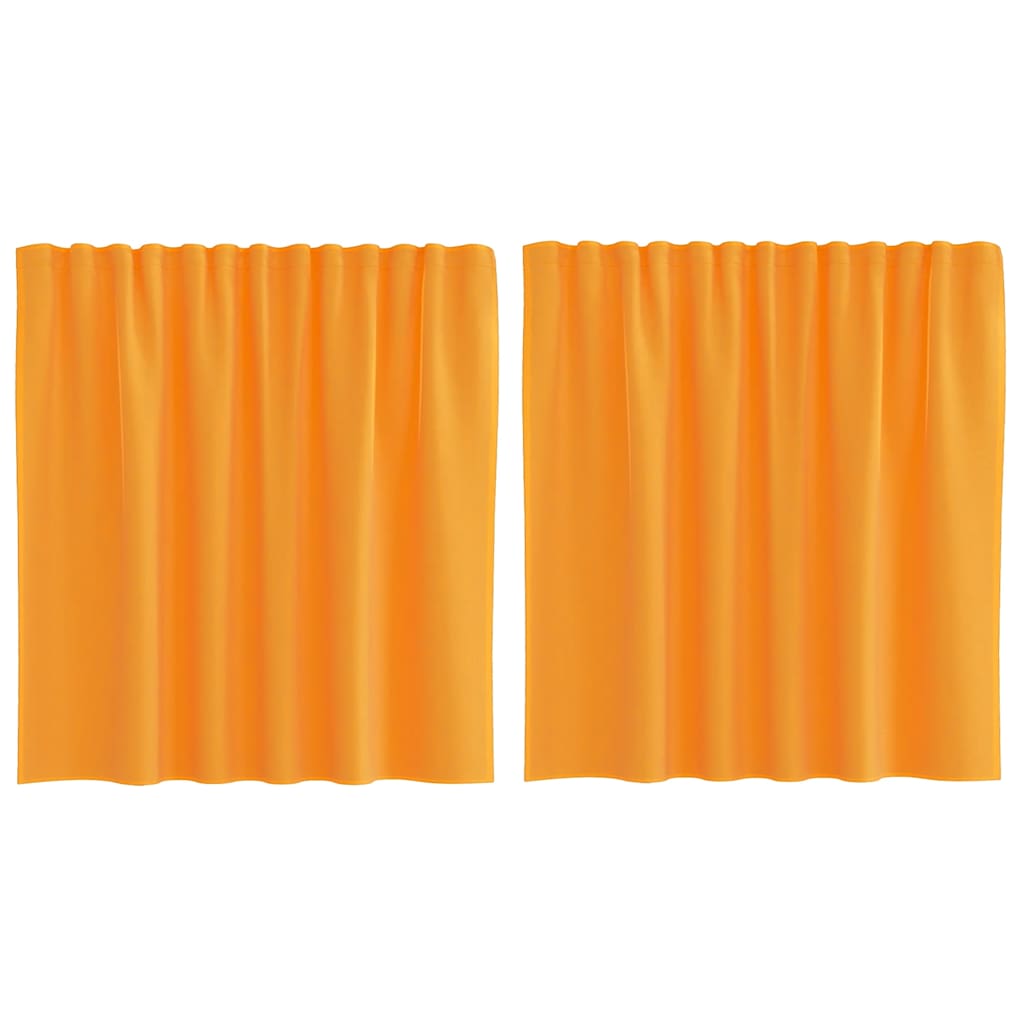 Vidaxl rideaux voile avec passe-tringles 2 pcs orange