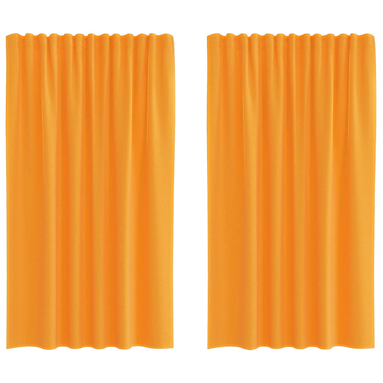 Vidaxl rideaux voile avec passe-tringles 2 pcs orange