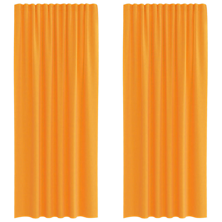 Vidaxl rideaux voile avec passe-tringles 2 pcs orange