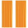 Vidaxl rideaux voile avec passe-tringles 2 pcs orange