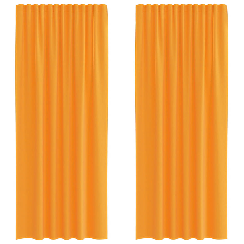 Vidaxl rideaux voile avec passe-tringles 2 pcs orange