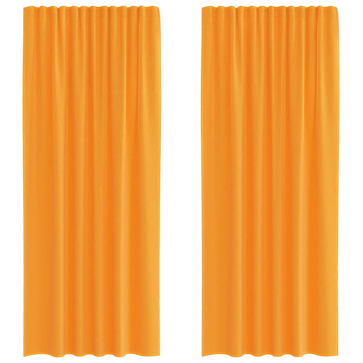 Vidaxl rideaux voile avec passe-tringles 2 pcs orange