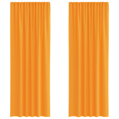Vidaxl rideaux voile avec passe-tringles 2 pcs orange