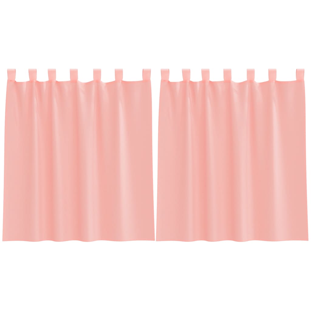 Vidaxl rideaux voile avec passe-tringles 2 pcs rose